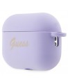 Guess GUAP2LSCHSU AirPods Pro 2 cover purple/purple Silicone Charm Heart Collection