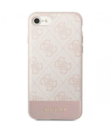 Guess GUHCI8G4GLPI iPhone 7/8/SE 2020/ 2022 pink/pink hard case 4G Stripe Collection