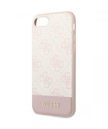 Guess GUHCI8G4GLPI iPhone 7/8/SE 2020/ 2022 pink/pink hard case 4G Stripe Collection
