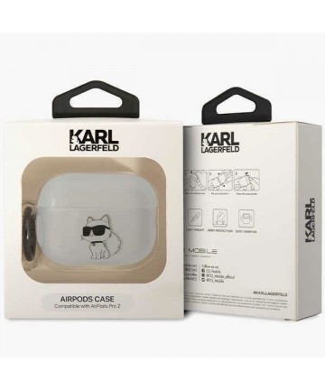 Karl Lagerfeld KLAP2HNCHTCT Airpods Pro 2 cover transparent Ikonik Choupette