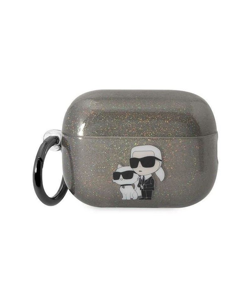 Karl Lagerfeld KLAP2HNKCTGK Airpods Pro 2 cover black/black Gliter Karl&Choupette