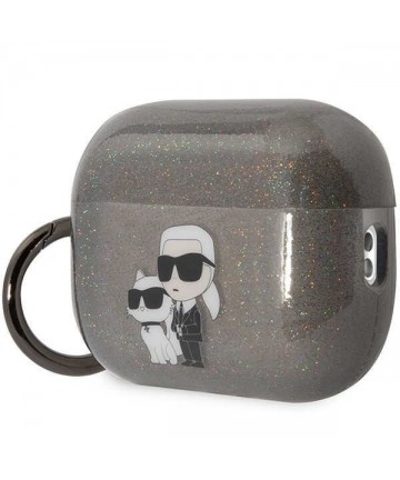 Karl Lagerfeld KLAP2HNKCTGK Airpods Pro 2 cover black/black Gliter Karl&Choupette