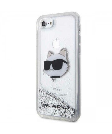 Karl Lagerfeld KLHCI8LNHCCS iPhone 7/8/ SE 2020/2022 silver/silver hardcase Glitter Choupette Head