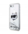 Karl Lagerfeld KLHCI8LNHCCS iPhone 7/8/ SE 2020/2022 silver/silver hardcase Glitter Choupette Head
