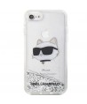 Karl Lagerfeld KLHCI8LNHCCS iPhone 7/8/ SE 2020/2022 silver/silver hardcase Glitter Choupette Head