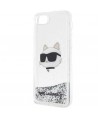 Karl Lagerfeld KLHCI8LNHCCS iPhone 7/8/ SE 2020/2022 silver/silver hardcase Glitter Choupette Head