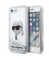 Karl Lagerfeld KLHCI8LNKHCH iPhone 7/8/ SE 2020/2022 silver/silver hardcase Glitter Karl Head