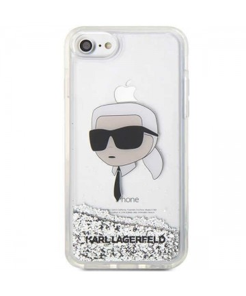 Karl Lagerfeld KLHCI8LNKHCH iPhone 7/8/ SE 2020/2022 silver/silver hardcase Glitter Karl Head