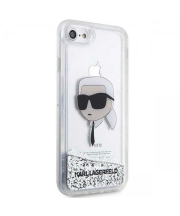 Karl Lagerfeld KLHCI8LNKHCH iPhone 7/8/ SE 2020/2022 silver/silver hardcase Glitter Karl Head
