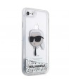 Karl Lagerfeld KLHCI8LNKHCH iPhone 7/8/ SE 2020/2022 silver/silver hardcase Glitter Karl Head