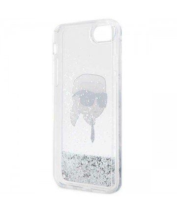 Karl Lagerfeld KLHCI8LNKHCH iPhone 7/8/ SE 2020/2022 silver/silver hardcase Glitter Karl Head