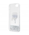 Karl Lagerfeld KLHCI8LNKHCH iPhone 7/8/ SE 2020/2022 silver/silver hardcase Glitter Karl Head