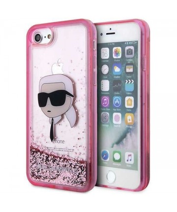 Karl Lagerfeld KLHCI8LNKHCP iPhone 7/8/ SE 2020/2022 pink/pink hardcase Glitter Karl Head