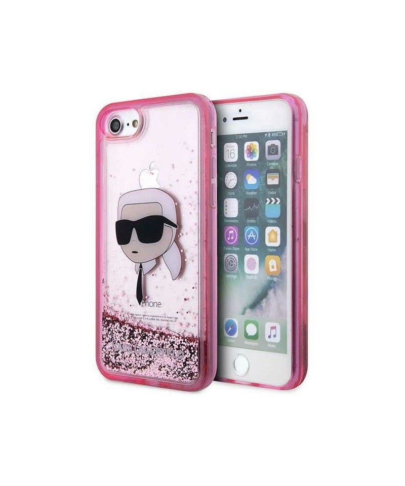 Karl Lagerfeld KLHCI8LNKHCP iPhone 7/8/ SE 2020/2022 pink/pink hardcase Glitter Karl Head