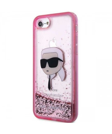 Karl Lagerfeld KLHCI8LNKHCP iPhone 7/8/ SE 2020/2022 pink/pink hardcase Glitter Karl Head