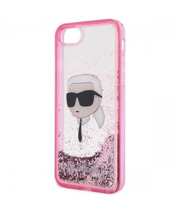 Karl Lagerfeld KLHCI8LNKHCP iPhone 7/8/ SE 2020/2022 pink/pink hardcase Glitter Karl Head