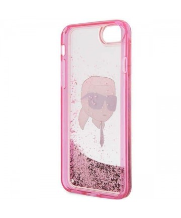 Karl Lagerfeld KLHCI8LNKHCP iPhone 7/8/ SE 2020/2022 pink/pink hardcase Glitter Karl Head