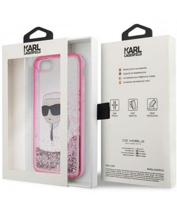 Karl Lagerfeld KLHCI8LNKHCP iPhone 7/8/ SE 2020/2022 pink/pink hardcase Glitter Karl Head