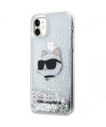 Karl Lagerfeld KLHCN61LNCHCS iPhone 11/ XR silver/silver hardcase Glitter Choupette Head