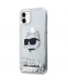 Karl Lagerfeld KLHCN61LNCHCS iPhone 11/ XR silver/silver hardcase Glitter Choupette Head