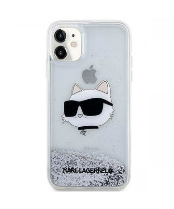 Karl Lagerfeld KLHCN61LNCHCS iPhone 11/ XR silver/silver hardcase Glitter Choupette Head