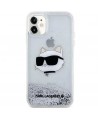 Karl Lagerfeld KLHCN61LNCHCS iPhone 11/ XR silver/silver hardcase Glitter Choupette Head