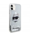 Karl Lagerfeld KLHCN61LNCHCS iPhone 11/ XR silver/silver hardcase Glitter Choupette Head