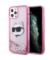 Karl Lagerfeld KLHCP12MLNCHCP iPhone 12/ 12 Pro 6.1" pink/pink hardcase Glitter Choupette Head