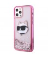 Karl Lagerfeld KLHCP12MLNCHCP iPhone 12/ 12 Pro 6.1" pink/pink hardcase Glitter Choupette Head