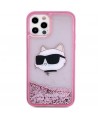 Karl Lagerfeld KLHCP12MLNCHCP iPhone 12/ 12 Pro 6.1" pink/pink hardcase Glitter Choupette Head