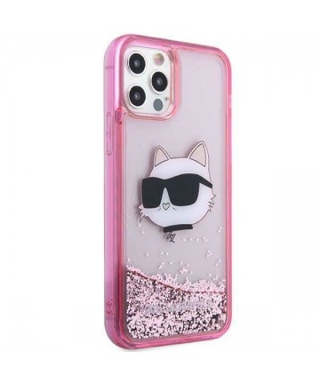Karl Lagerfeld KLHCP12MLNCHCP iPhone 12/ 12 Pro 6.1" pink/pink hardcase Glitter Choupette Head