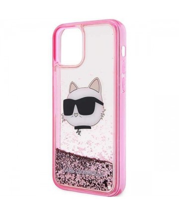 Karl Lagerfeld KLHCP12MLNCHCP iPhone 12/ 12 Pro 6.1" pink/pink hardcase Glitter Choupette Head