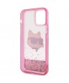 Karl Lagerfeld KLHCP12MLNCHCP iPhone 12/ 12 Pro 6.1" pink/pink hardcase Glitter Choupette Head