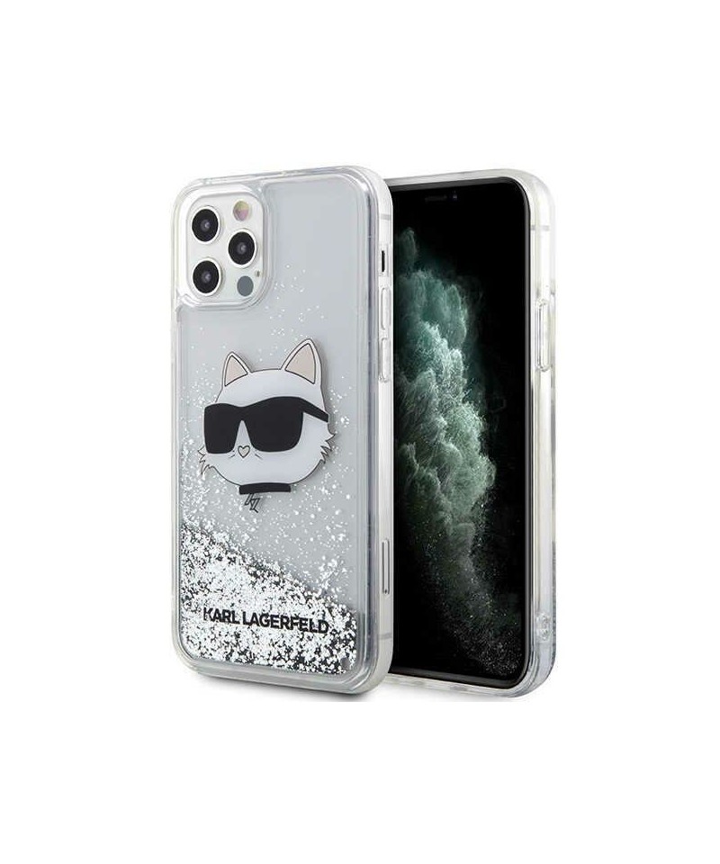 Karl Lagerfeld KLHCP12MLNHCCS iPhone 12/ 12 Pro 6.1" silver/silver hardcase Glitter Choupette Head