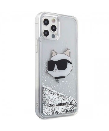 Karl Lagerfeld KLHCP12MLNHCCS iPhone 12/ 12 Pro 6.1" silver/silver hardcase Glitter Choupette Head