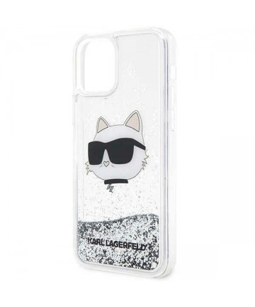 Karl Lagerfeld KLHCP12MLNHCCS iPhone 12/ 12 Pro 6.1" silver/silver hardcase Glitter Choupette Head