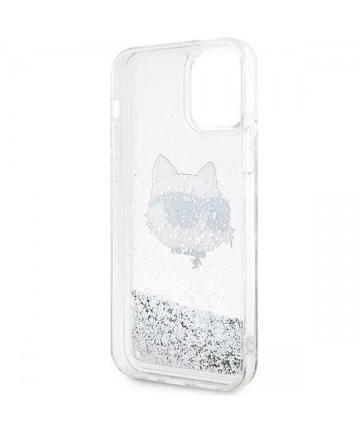 Karl Lagerfeld KLHCP12MLNHCCS iPhone 12/ 12 Pro 6.1" silver/silver hardcase Glitter Choupette Head
