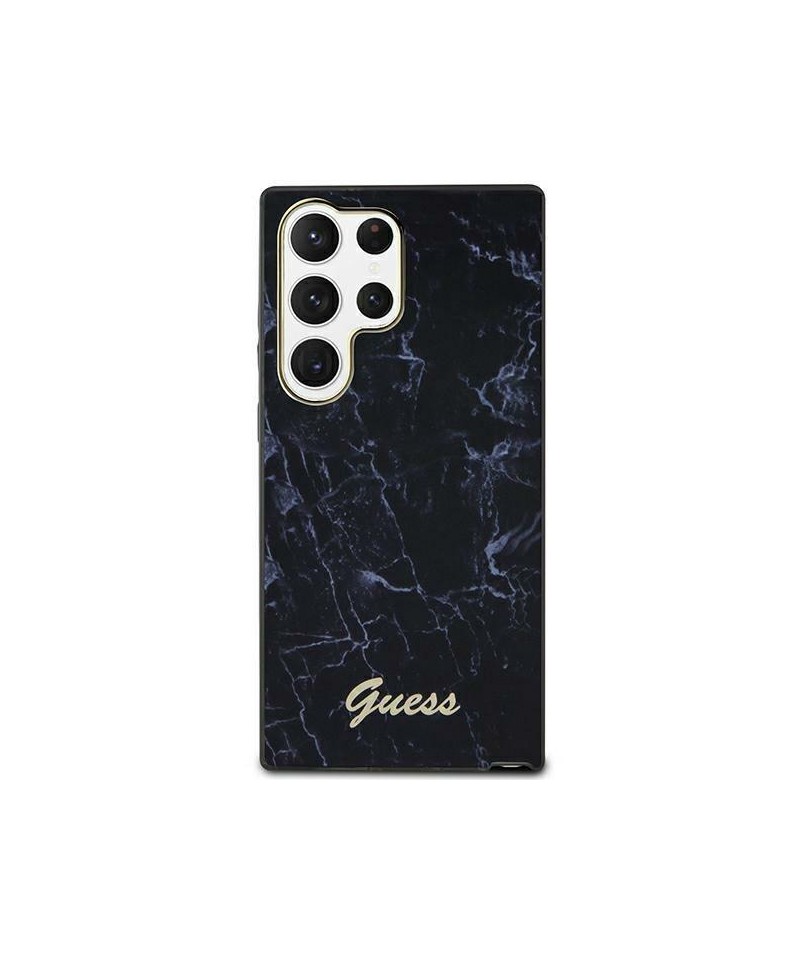 Guess GUHCS23LPCUMAK S23 Ultra S918 black/black hardcase Marble