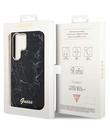 Guess GUHCS23LPCUMAK S23 Ultra S918 black/black hardcase Marble