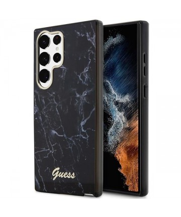 Guess GUHCS23LPCUMAK S23 Ultra S918 black/black hardcase Marble
