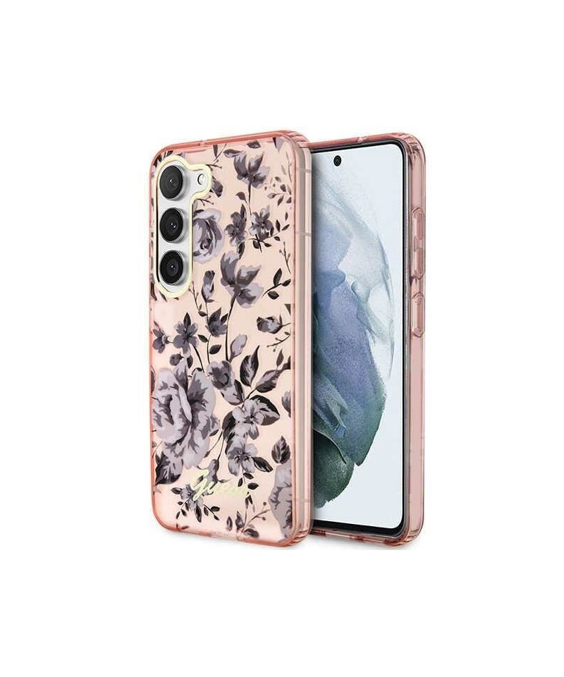 Guess GUHCS23MHCFWSP S23+ S916 pink/pink hardcase Flower Collection