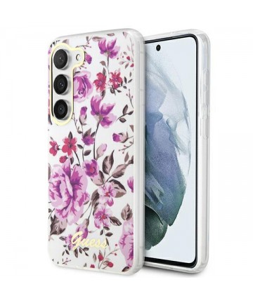 Guess GUHCS23MHCFWST S23+ S916 white/white hardcase Flower Collection