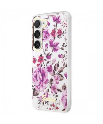 Guess GUHCS23MHCFWST S23+ S916 white/white hardcase Flower Collection