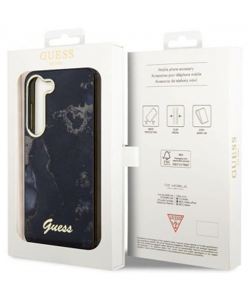 Guess GUHCS23MHTMRSK S23+ S916 black/black hardcase Golden Marble Collection