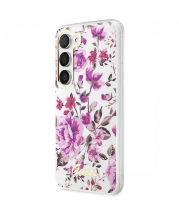 Guess GUHCS23SHCFWST S23 S911 white/white hardcase Flower Collection