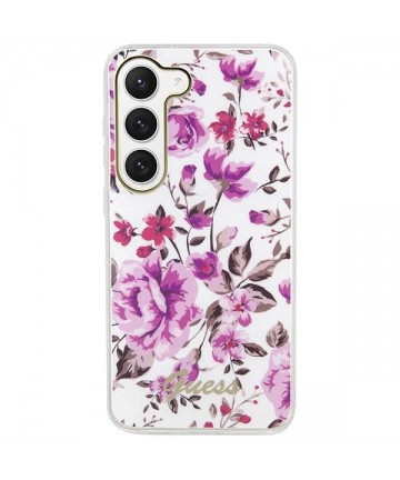 Guess GUHCS23SHCFWST S23 S911 white/white hardcase Flower Collection