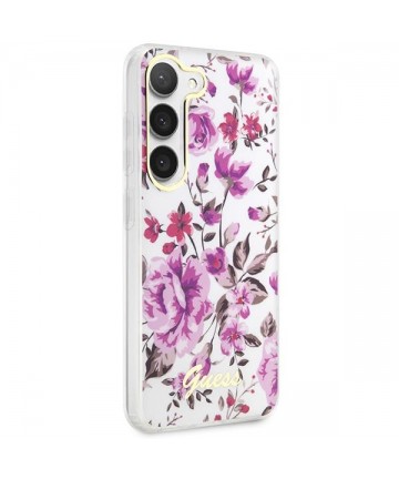 Guess GUHCS23SHCFWST S23 S911 white/white hardcase Flower Collection