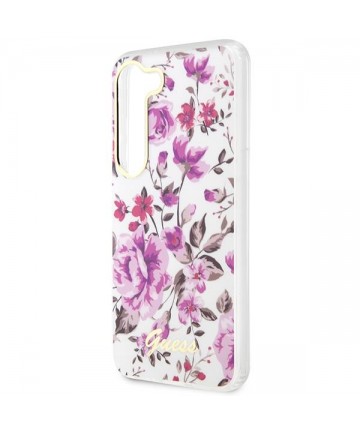 Guess GUHCS23SHCFWST S23 S911 white/white hardcase Flower Collection