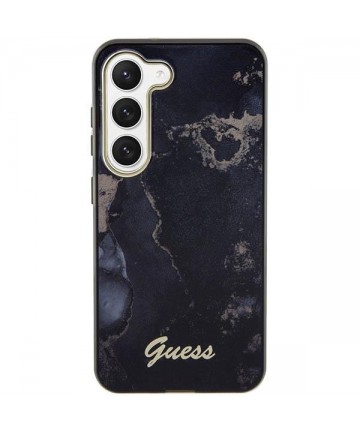 Guess GUHCS23SHTMRSK S23 S911 black/black hardcase Golden Marble Collection