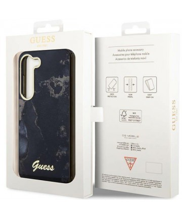 Guess GUHCS23SHTMRSK S23 S911 black/black hardcase Golden Marble Collection
